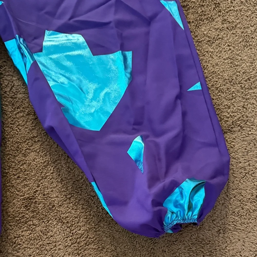 Spirit Purple Clown Jumbo Costume with Teal Accents - Picture 7 of 8